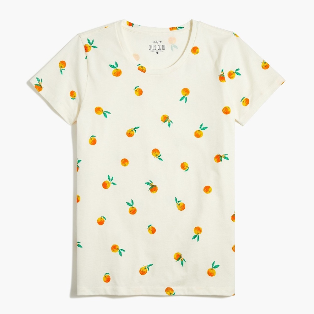 J.Crew Orange-print Graphic Tee - Picture 3 of 6